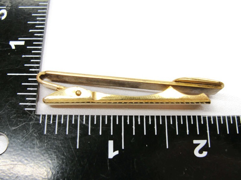 2 1/4″ “GTE 4 Star” 10K Emblem Gold 8.1 g Vtg Neck Tie Clip