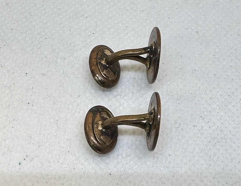 Antique Engraved Gold Filled Mason Masonic Cufflinks Cuff Links – 5.59g