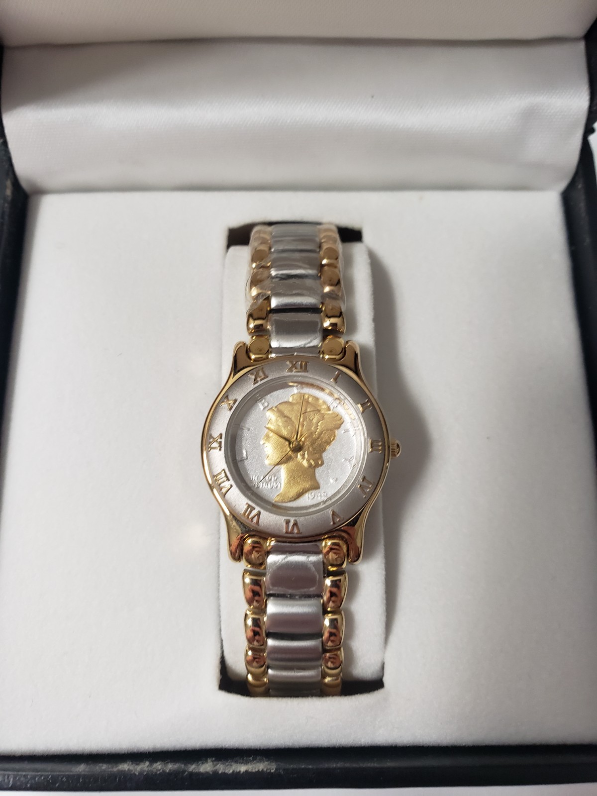 Vintage Mercury Dime Coin Watch | Genuine 1945 Silver Dime | Mint Time Swiss