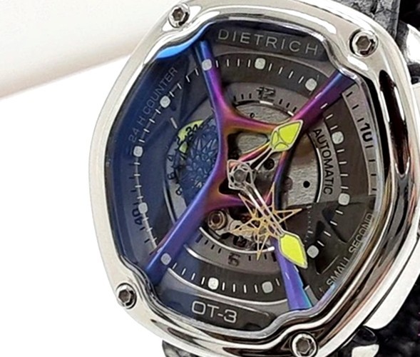Dietrich OT-3 Organic Time Automatic 44mm SS Men’s Watch Working Authentic