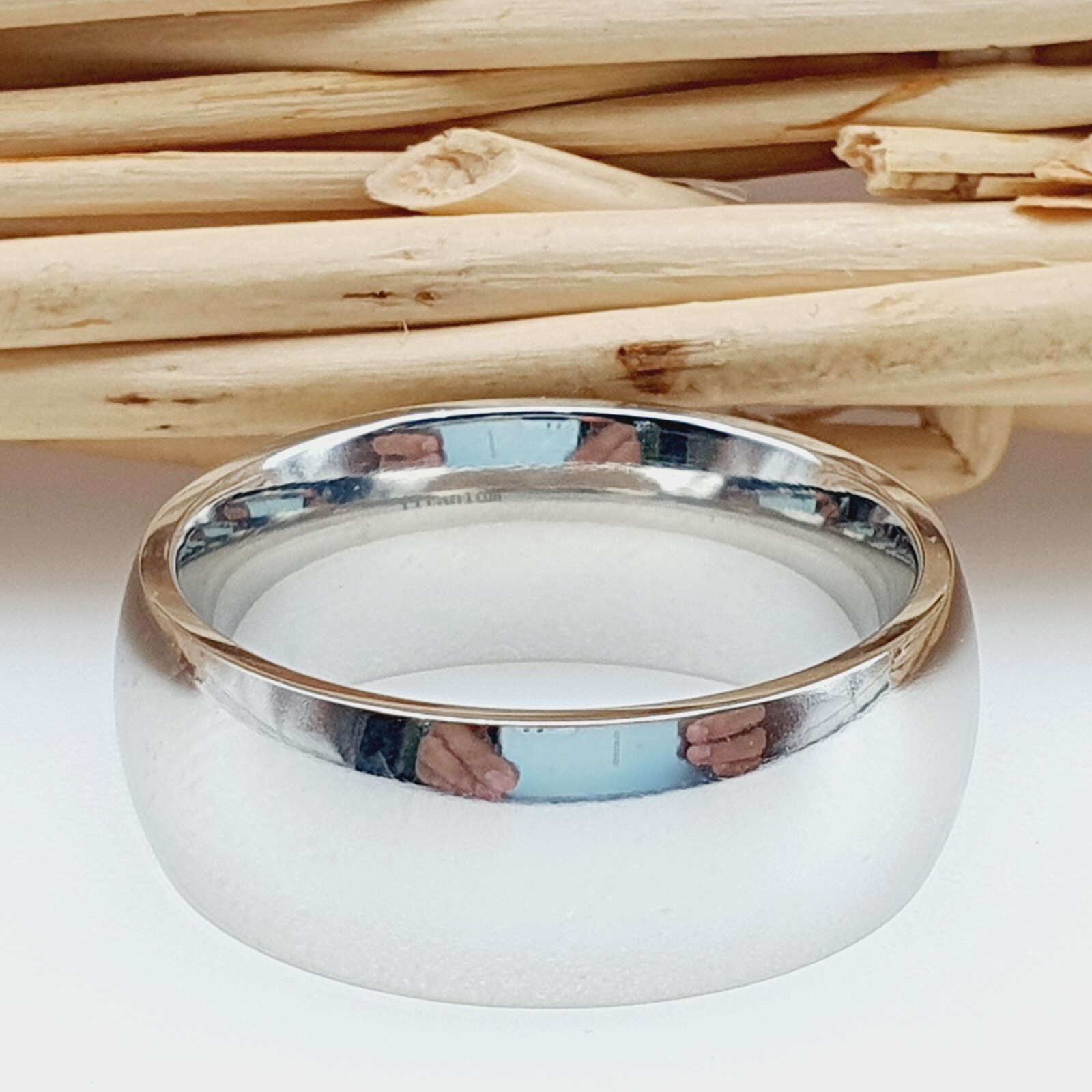 Promise Ring for Boyfriend Husband Anniversary Gifts Shiny Titanium Wedding Ring