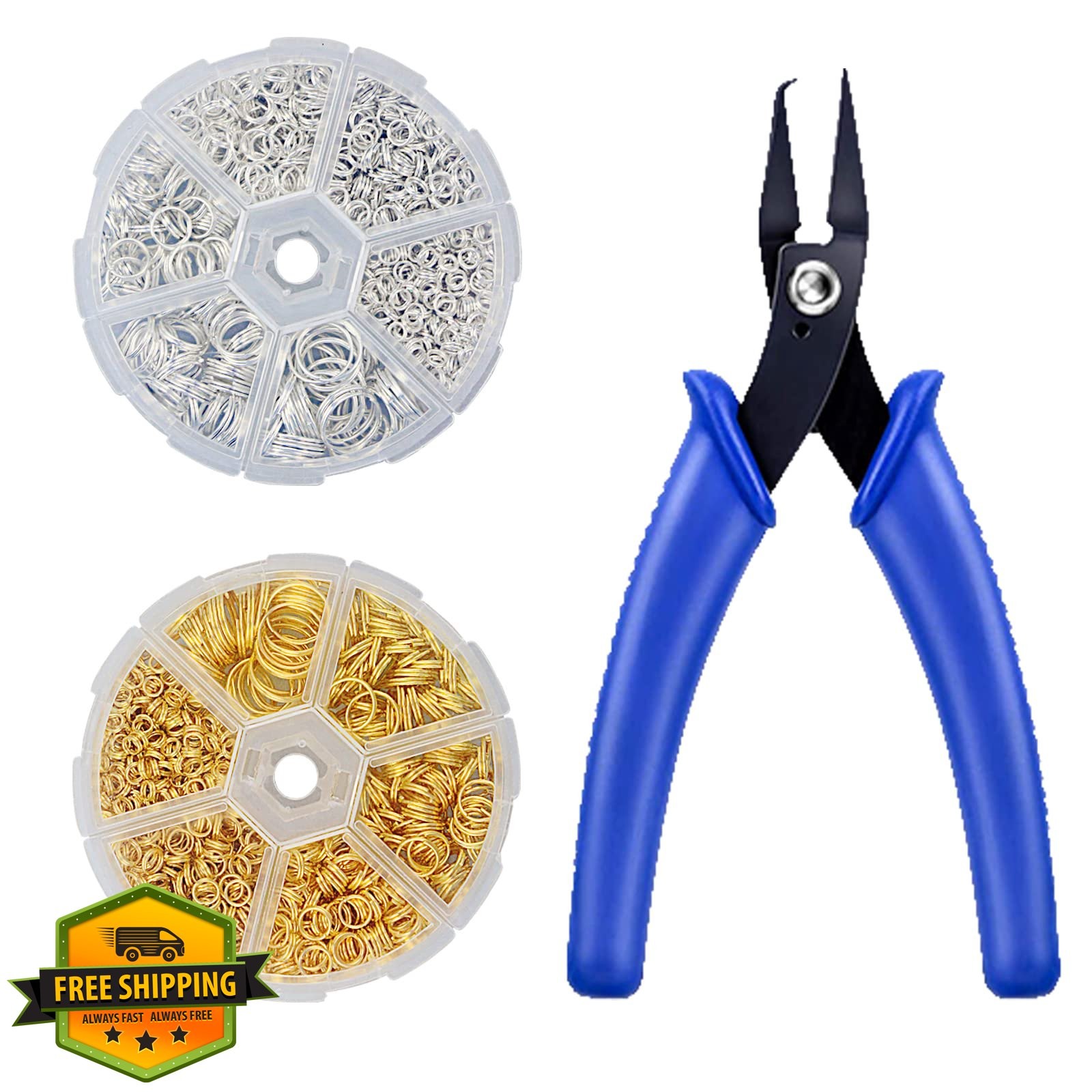 YEXPRESS 1380 Split Rings Double Loop 4-12mm with Pliers