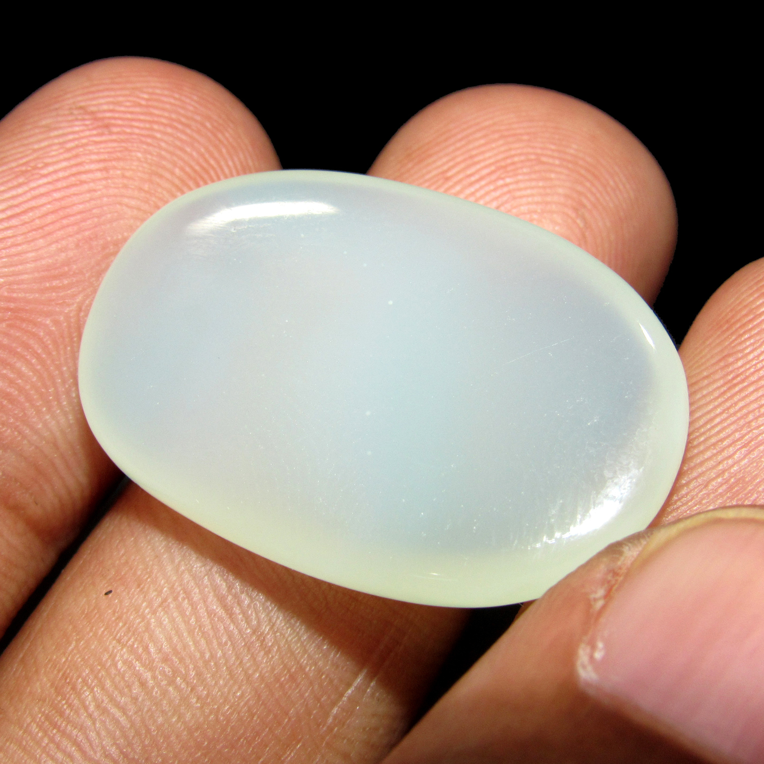 39.40Cts Natural Light Blue Oval Cut Chalcedony Onyx TOP QUALITY Gemstone CH5749