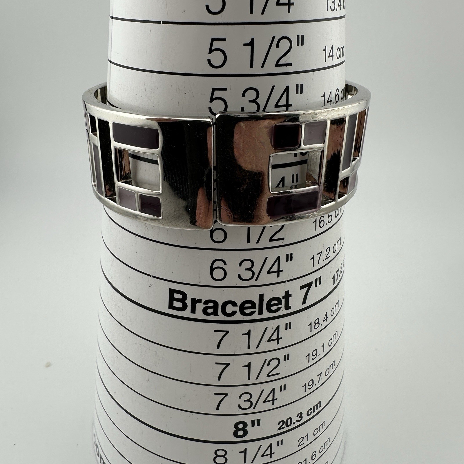 Avon Shades of Violet Silver Tone Cuff Watch with Purple Shades, Has New Battery