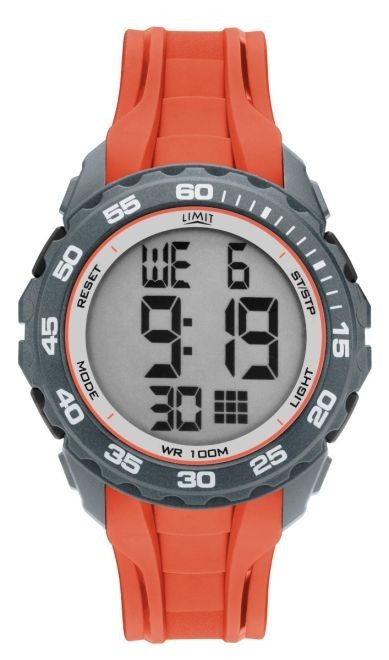 Limit Unisex Orange Strap Grey Dial Digital Sports Watch 5714