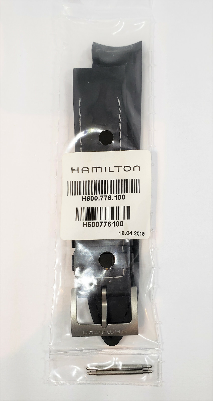 Original Hamilton Khaki H776151 H776152 H776220 Black Rubber Watch Band Strap