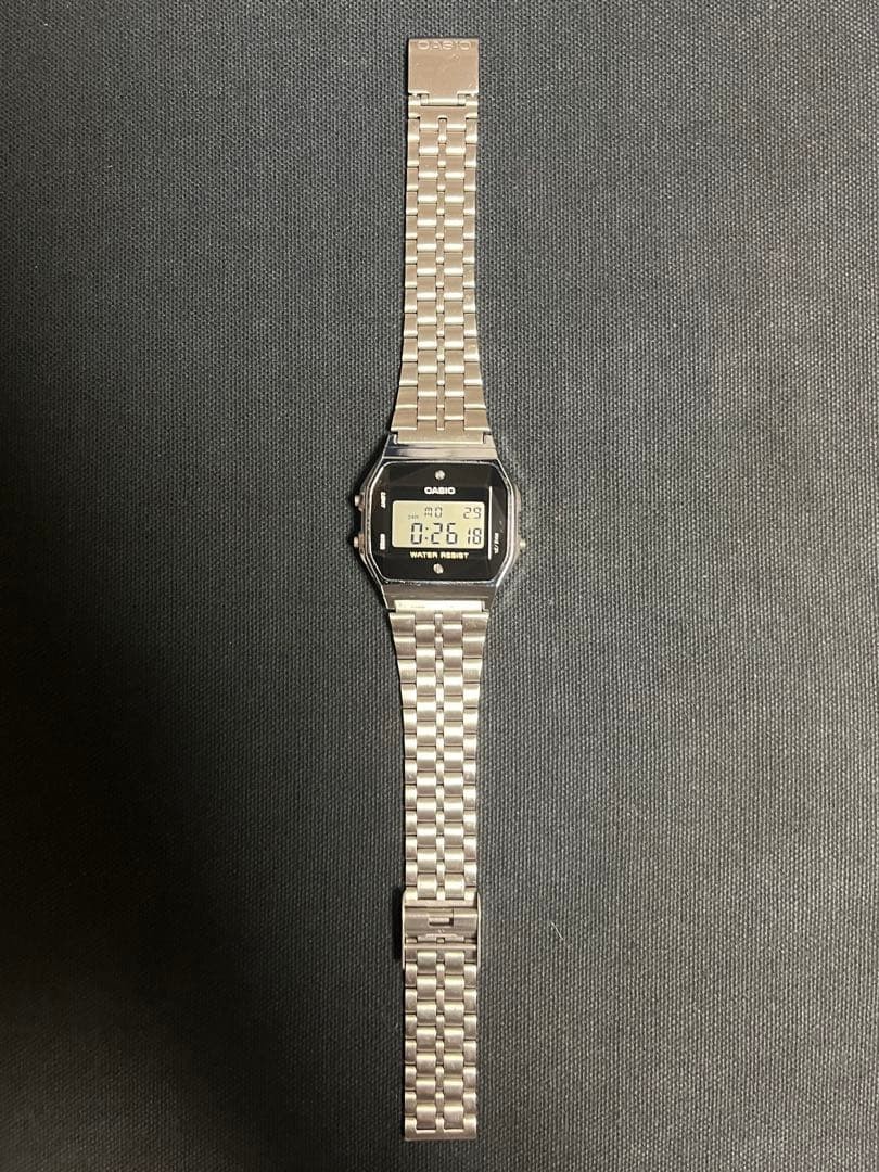 Casio A159WAD-1D Digital Watch Diamond Accents Unisex From Japan