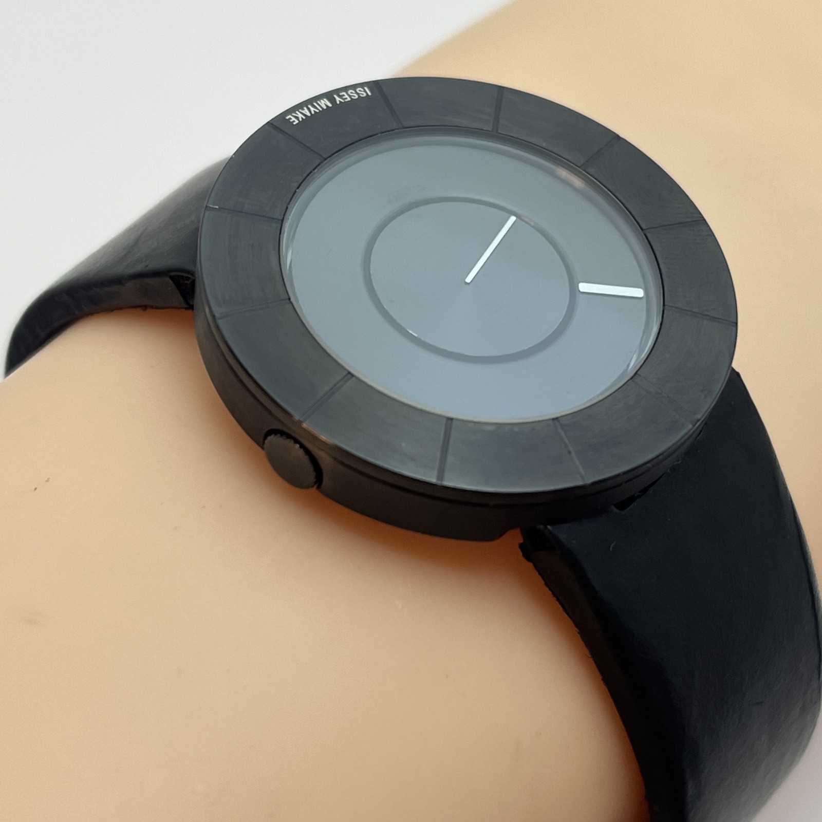 Seiko Issey Miyake TOKUJIN YOSHIOKA Qz Watch Japan Minimalist Black Leather#623B