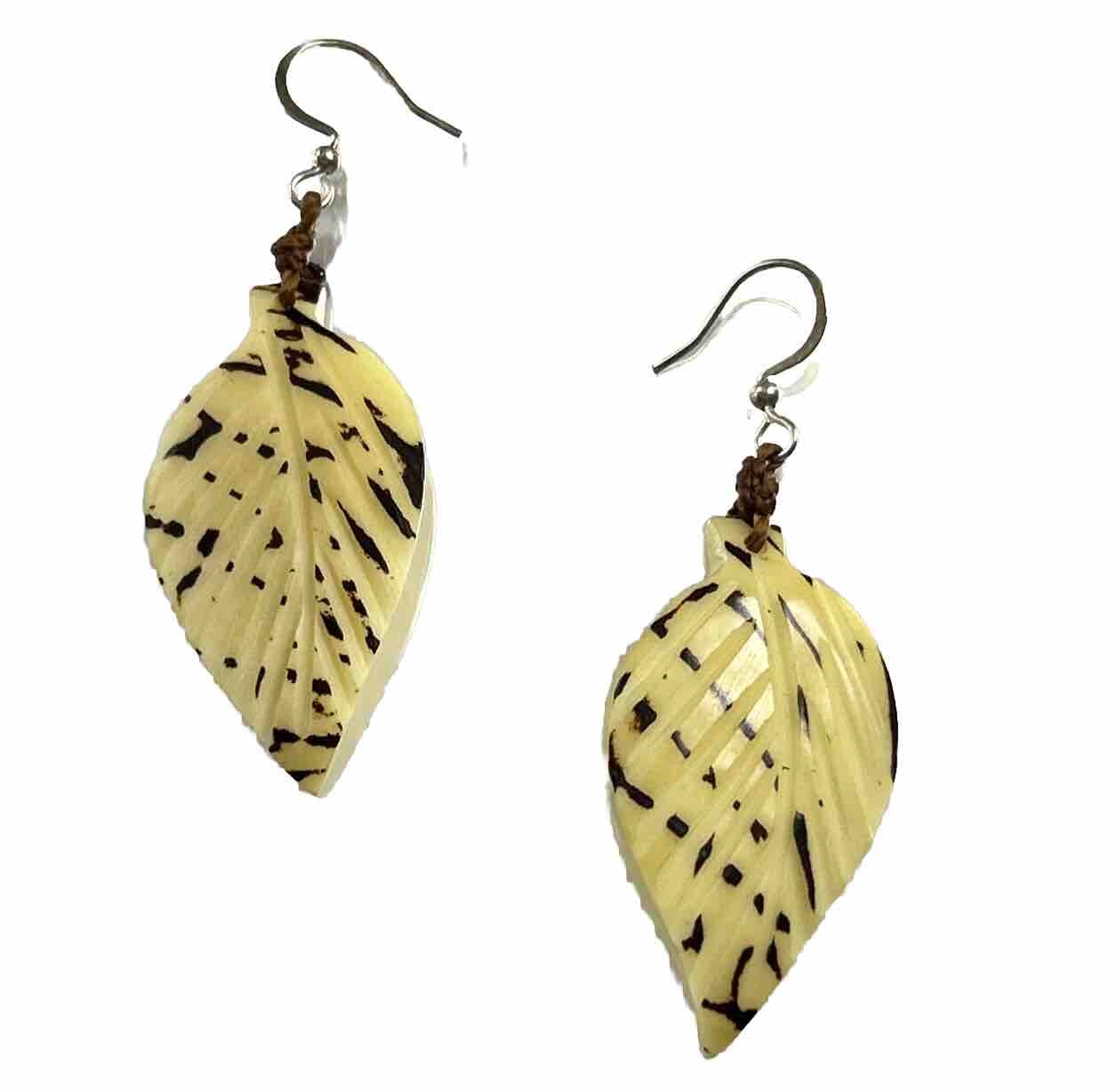 Fair Trade Tagua Nut Organic Earrings Jewelry (Sustainable & Eco-Friendly)