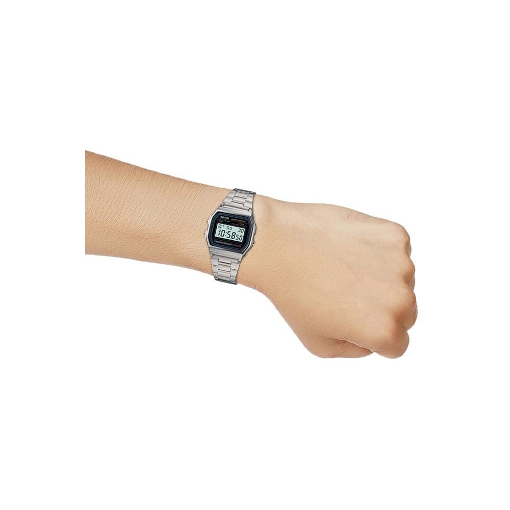 Casio Men’s A158WA-1DF Stainless Steel Digital Watch