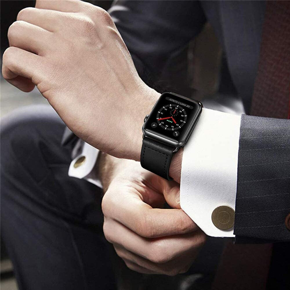 Genuine Leather Watch Band Strap for Apple iWatch Series 6 5 4 3 2 1 SE 38/42MM