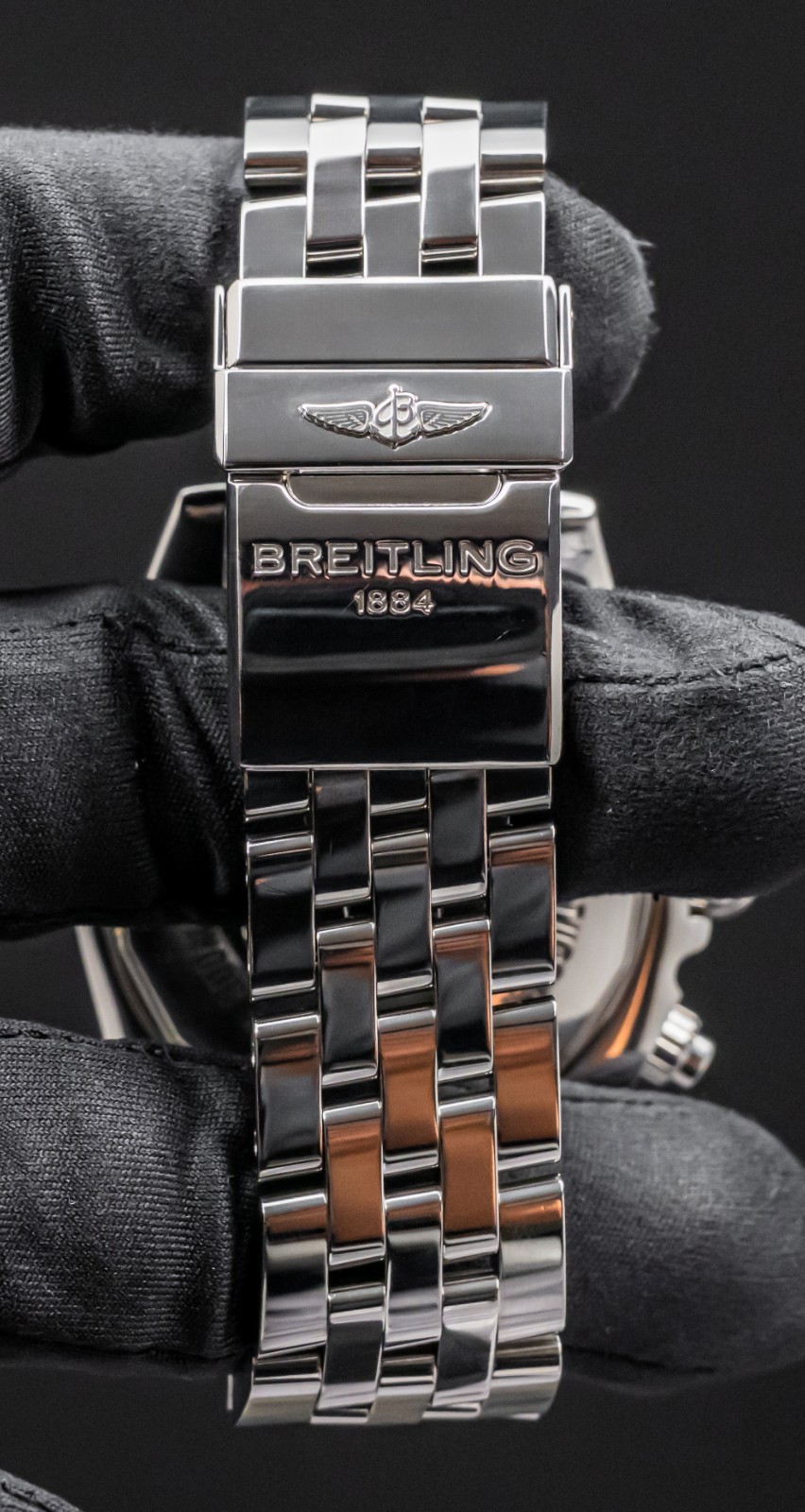 Breitling Chronomat 44 B01 Black Roman $9K MSRP Bracelet Chronograph AB0110