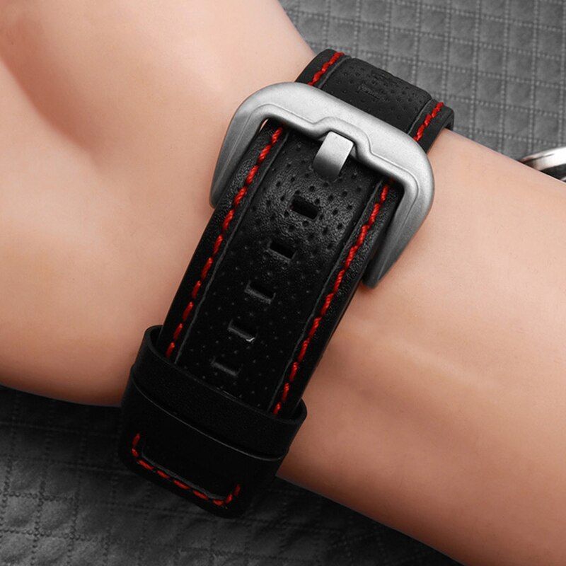 Genuine Leather Watch Band Fit For Dietrich Suunto OTC-AO1 OT-3 Stitches Belt