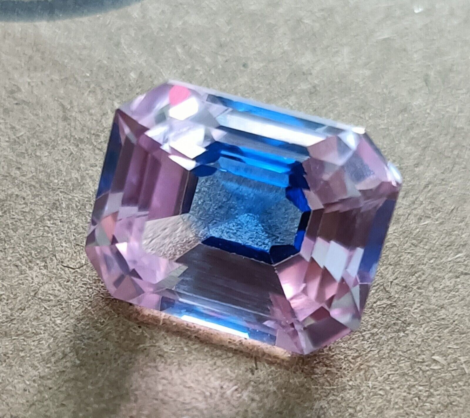 10.70Ct Natural Bi-Color Pitambari Sapphire Emerald Cut Loose Gemstone Certified