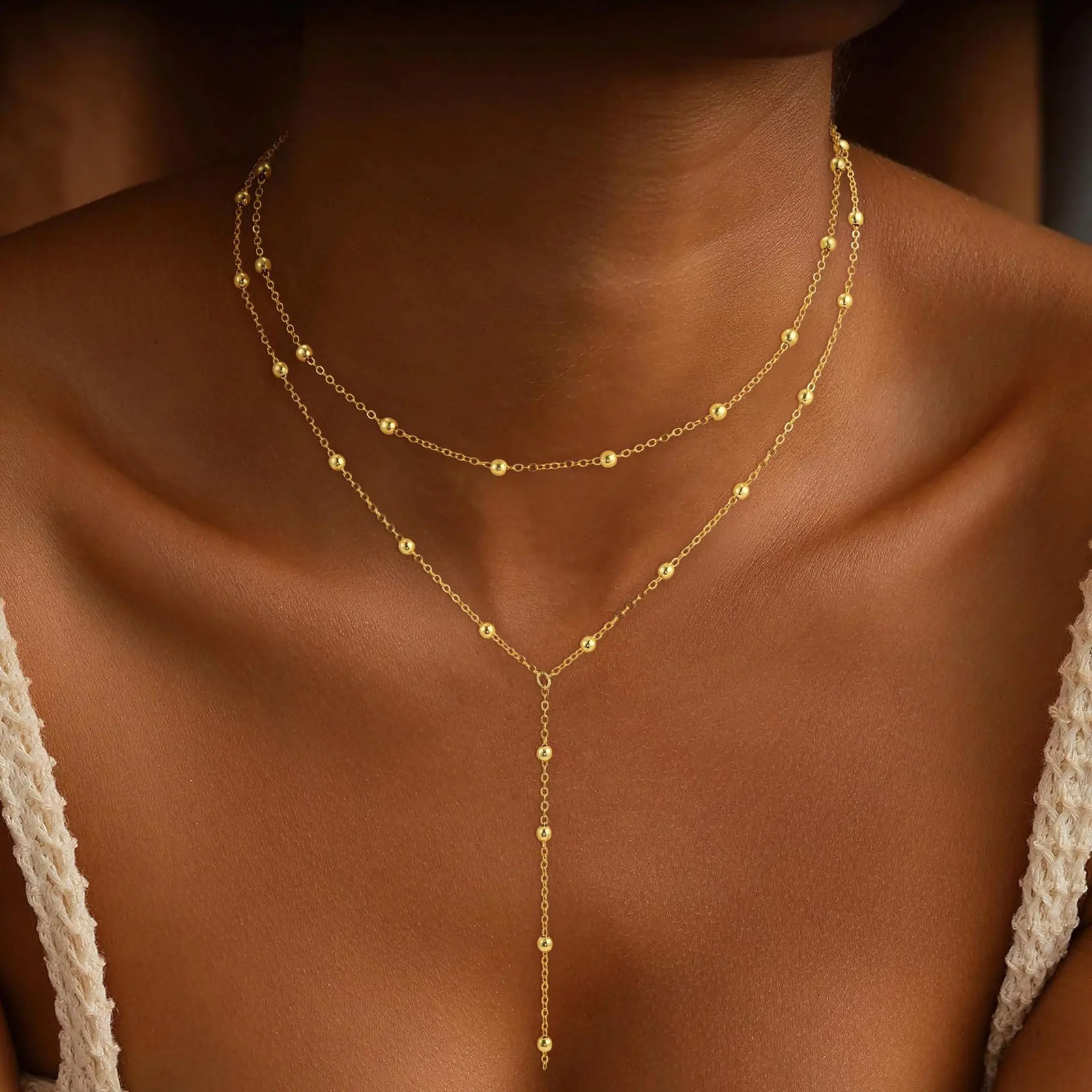 Luxury Y-Shaped Stainless Steel Pendant Necklace For Women Girls Fashion Cubic Z