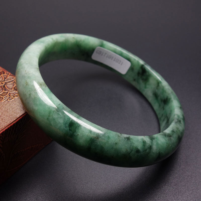 61mm Certified Grade A 100% Natural Green Jadeite Jade Bracelet Bangle Z02115