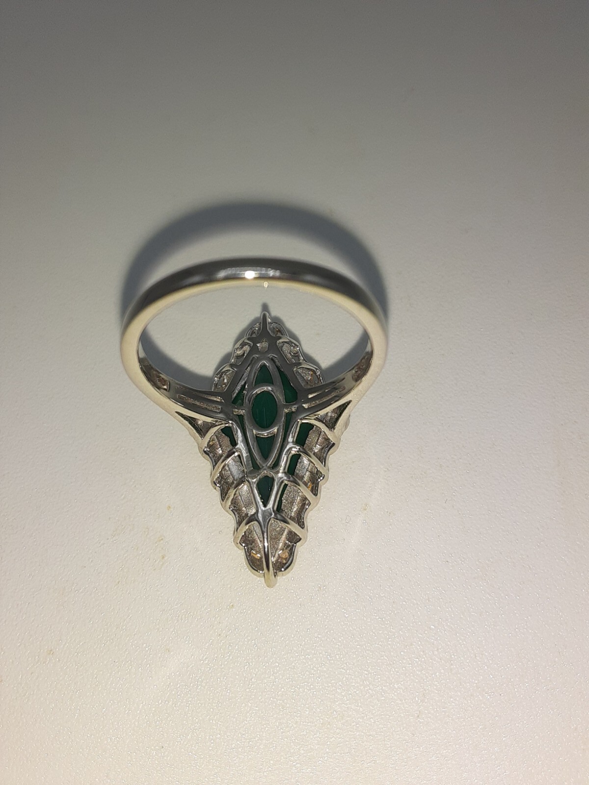 Verde Onyx Kite Shape Ring Vermeil YG &Platinum Over Sterling Silver (8) 5.85 ct