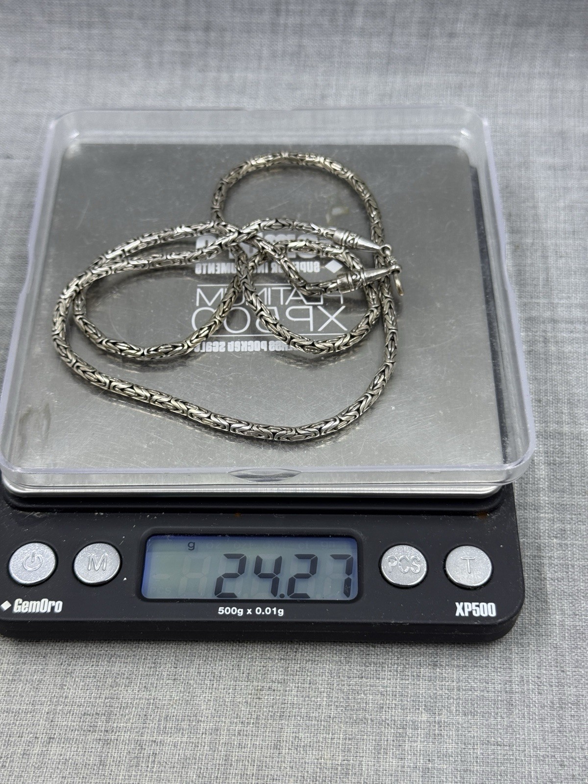 Byzantine Link 2.7mm Chain Sterling Silver .925 Necklace 22″ (24 Grams)