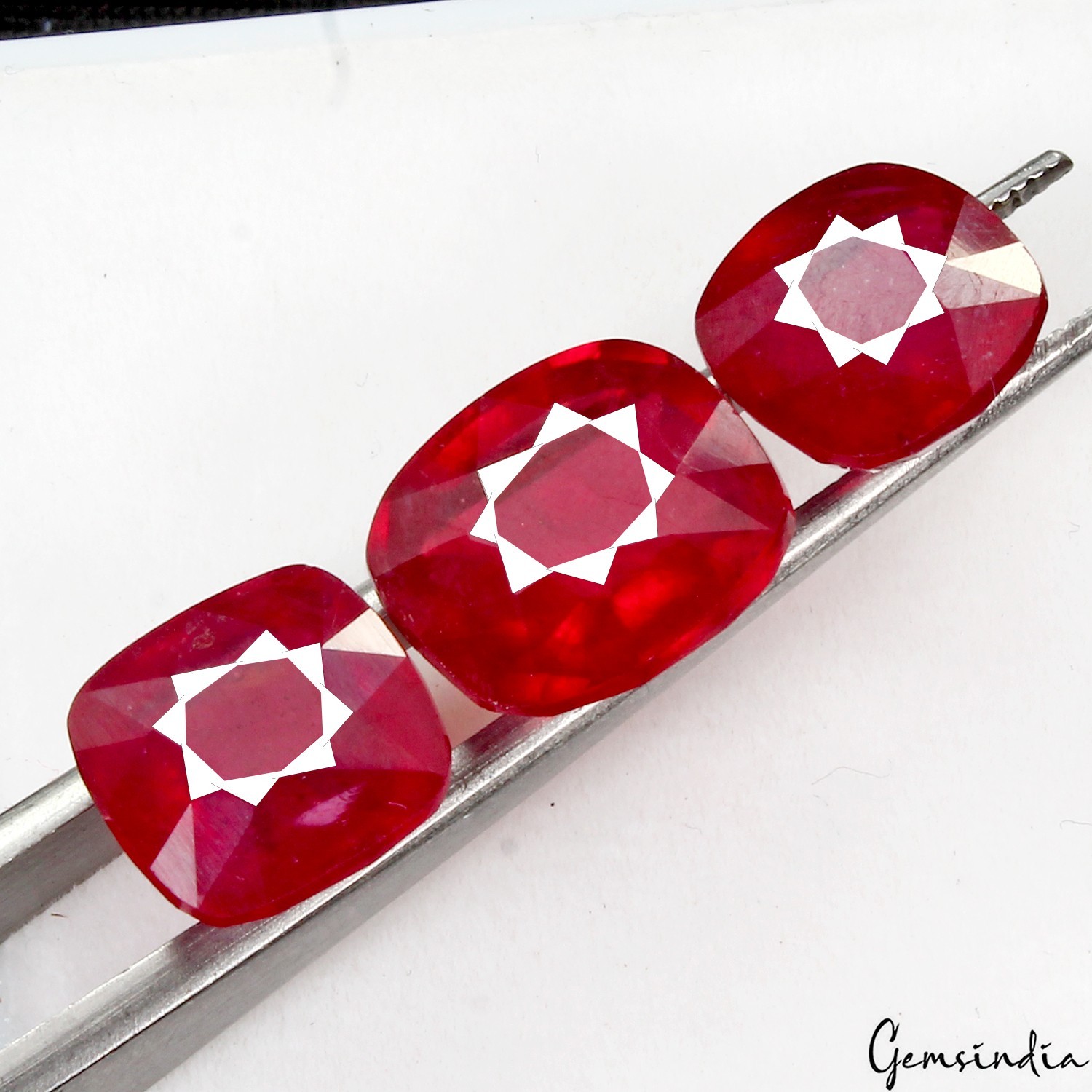 Flawless Natural Mozambique Red Ruby 14.60 Ct Cushion Certified Gemstones~ Excl