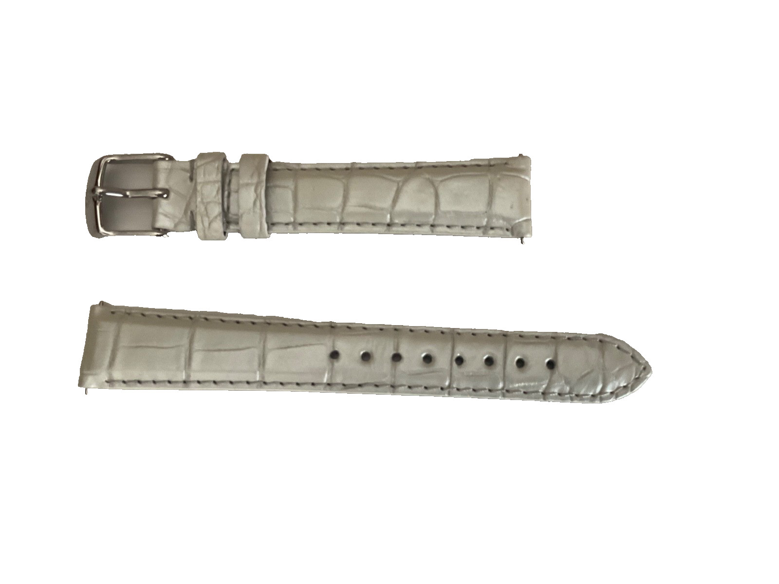 MICHELE PEARL WHITE ALLIGATOR DECO SEREIN CSX33 16mm WATCH STRAP – FRANCE