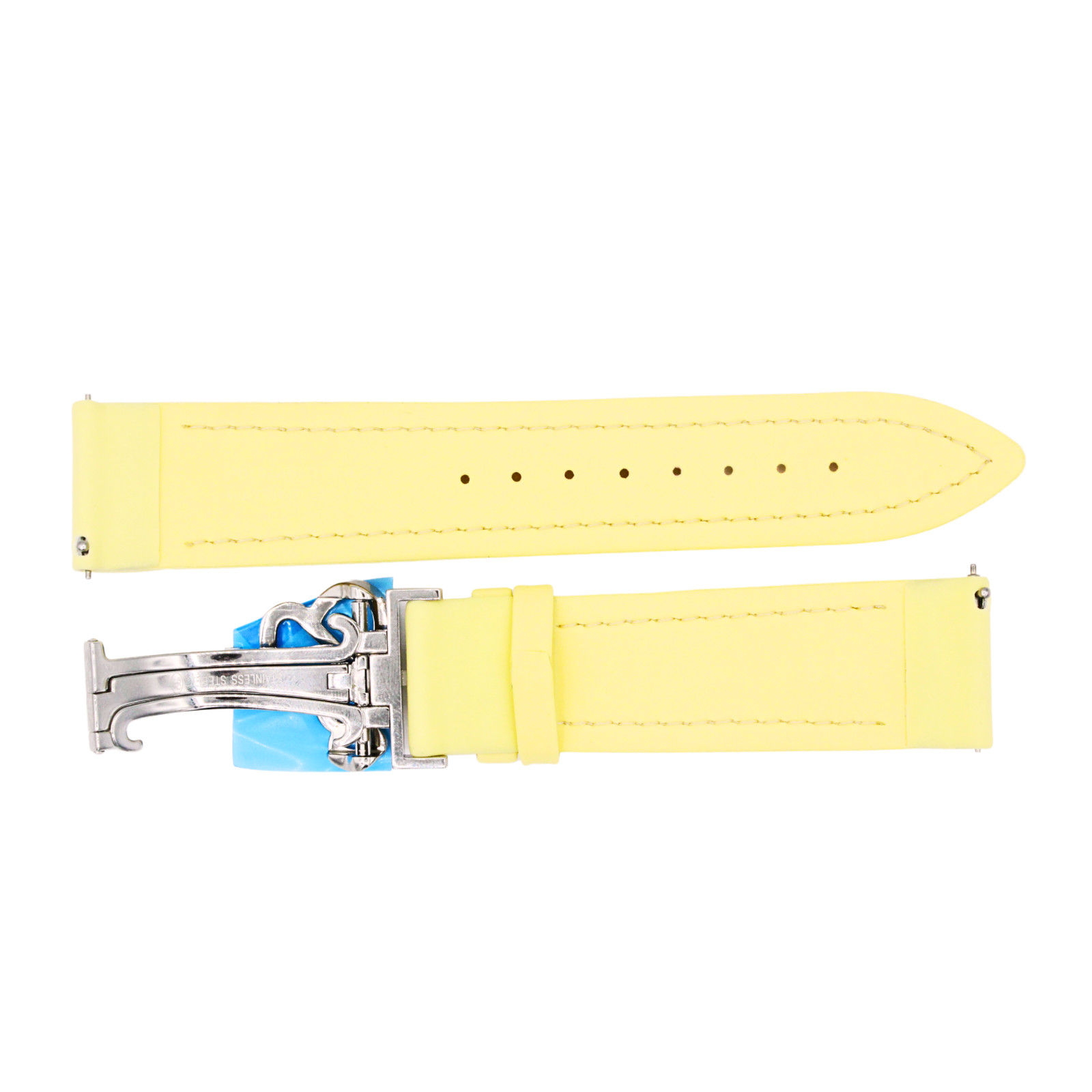 JACOB & CO AUTHENTIC PASTEL YELLOW POLY 22M WATCH BAND W. BUCKLE FITS 47MM WATCH