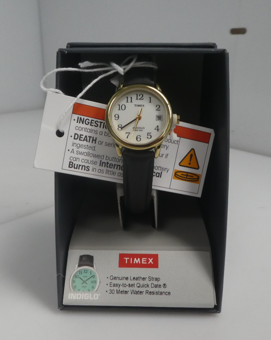 Lot of 2 Timex Women’s T2H341 Easy Reader 25mm Leather Strap Watch