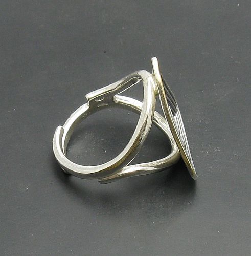 Handmade Sterling Silver Ring Spiral Hallmarked 925 Nickel Free Adjustable Size