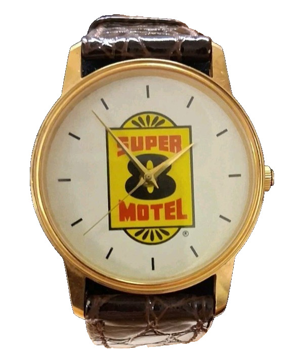 SUPER 8 MOTEL WRISTWATCH GENUINE LEATHER IMAGE WATCHES, INC. CALIFORNIA