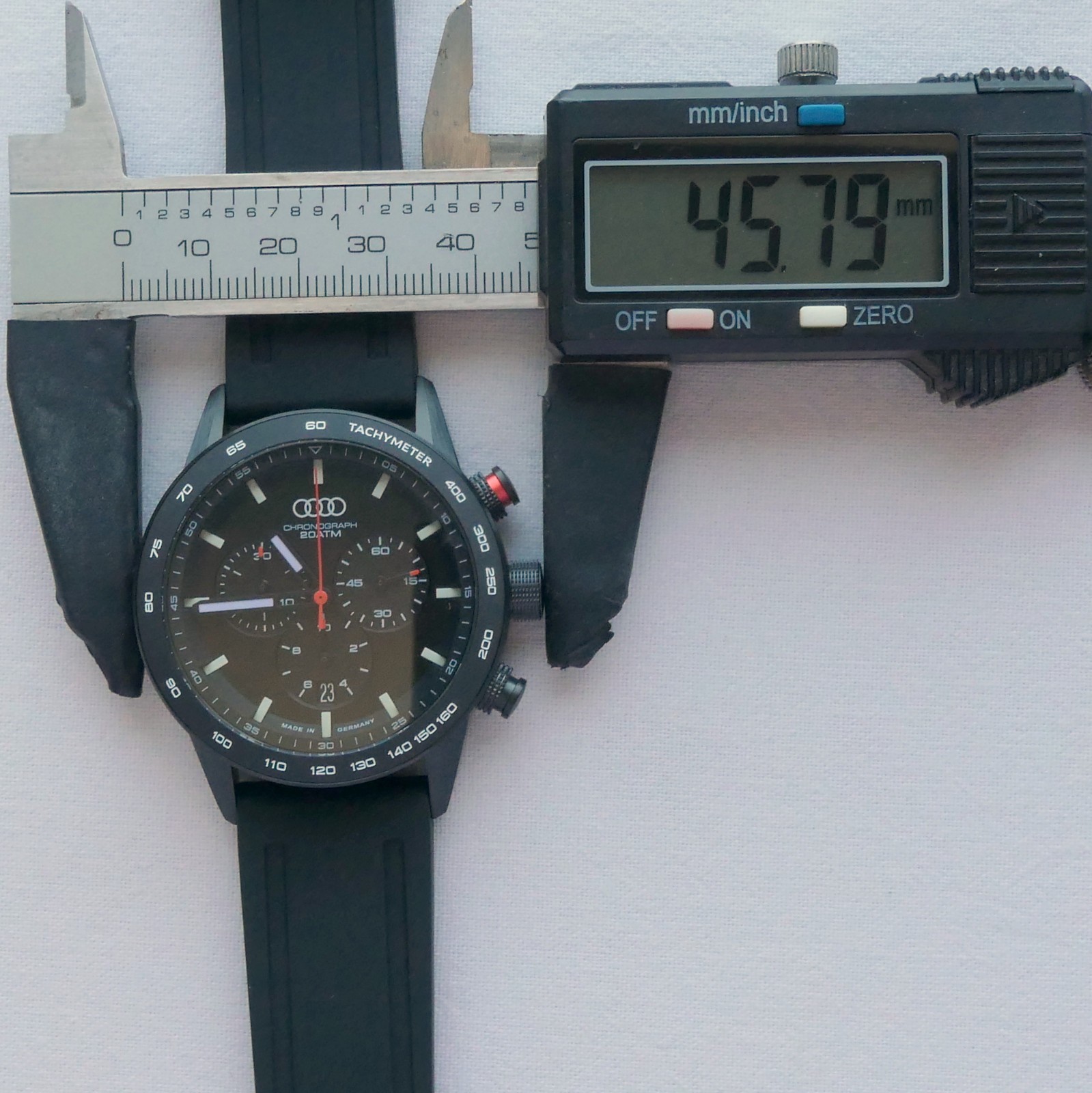 Audi Sport Driver Diver Racing Car Accessory Chronograph Made in Germany Watch