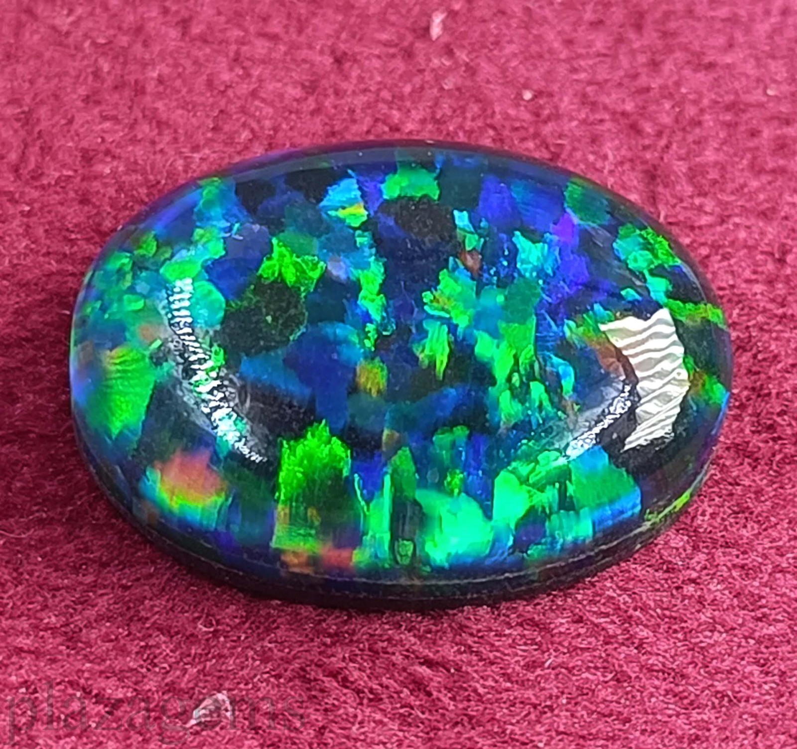 11.05 Ct Natural Australian Fire Black Opal EGL Certified Loose Gemstone 6DJM