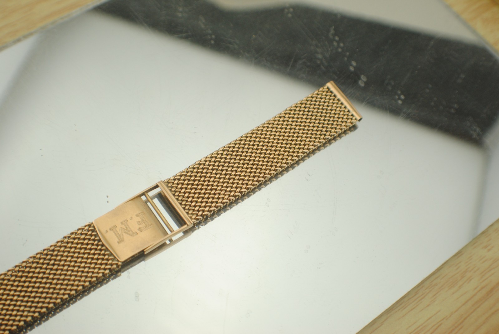 VINTAGE 18K ROSE GOLD 17.4MM LUG 47.5 G BRACELET 1950S 17CM IWC OMEGA PATEK VC