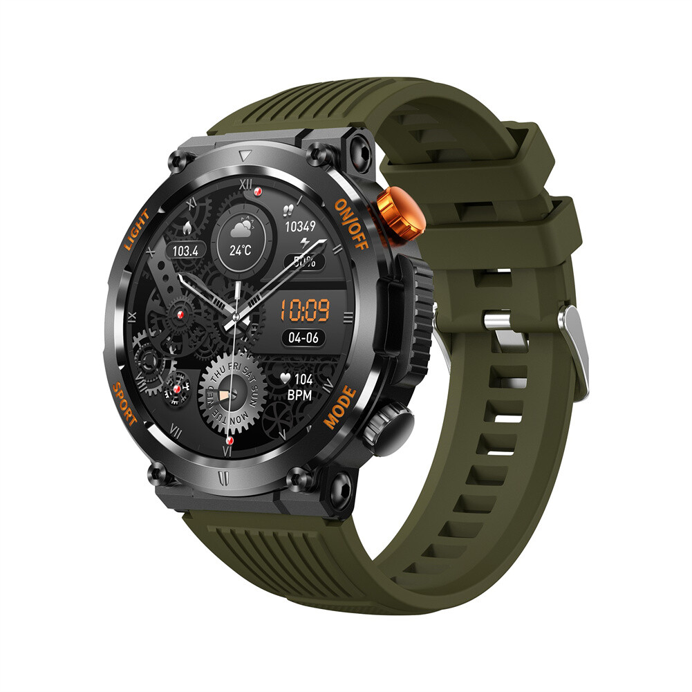 Smart Watch With LED Flashlight Heart Rate Sleep Monitor Fitness Tracker