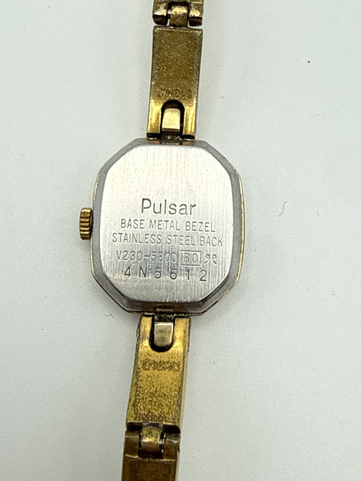 Vintage Pulsar Two-Tone Octagonal Ladies Watch Quartz Untested