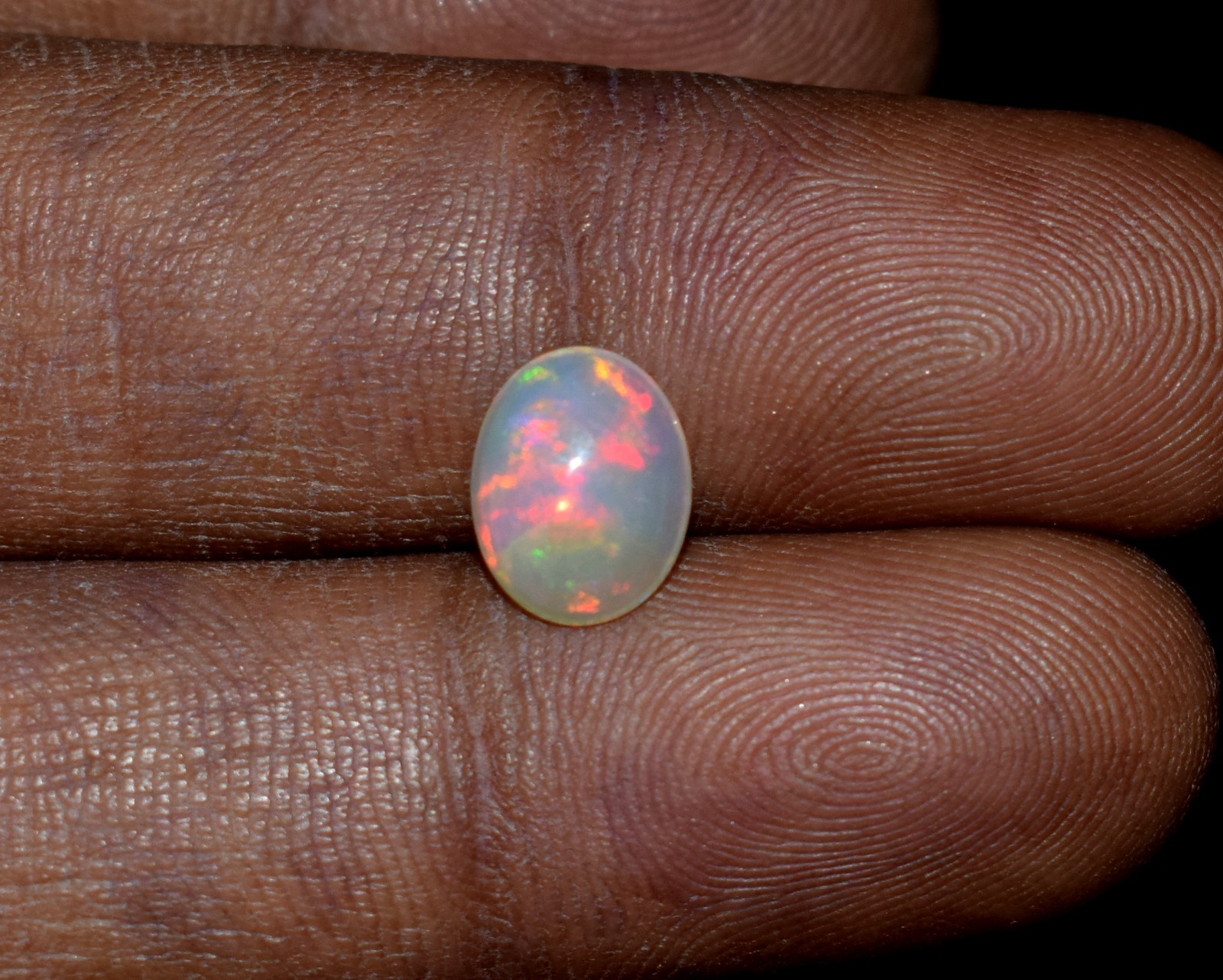 Naturel Ethiopian Welo Fire Opal Cabochon Loose Gemstone 8×10 mm