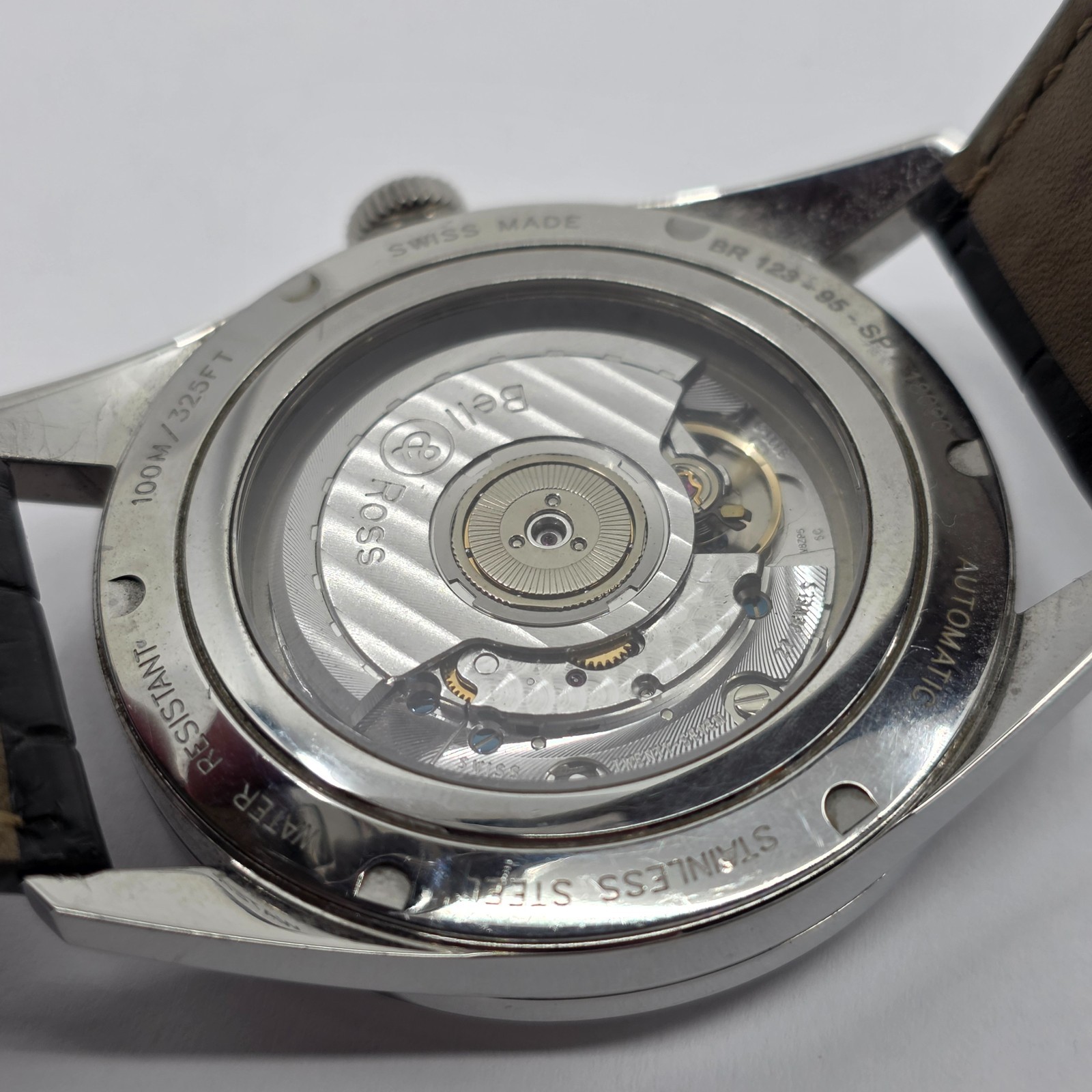 Bell & Ross Officer Automatic Steel 41mm Silver Dial on Strap BR123-95-SP