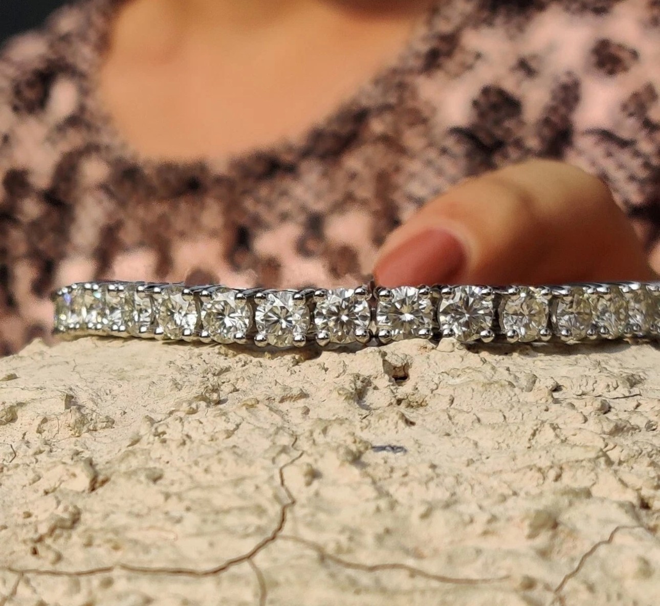 7″ Inches Long Tennis Wedding Bracelet 6 CT Round Cut Solid 14K White Gold VVS1