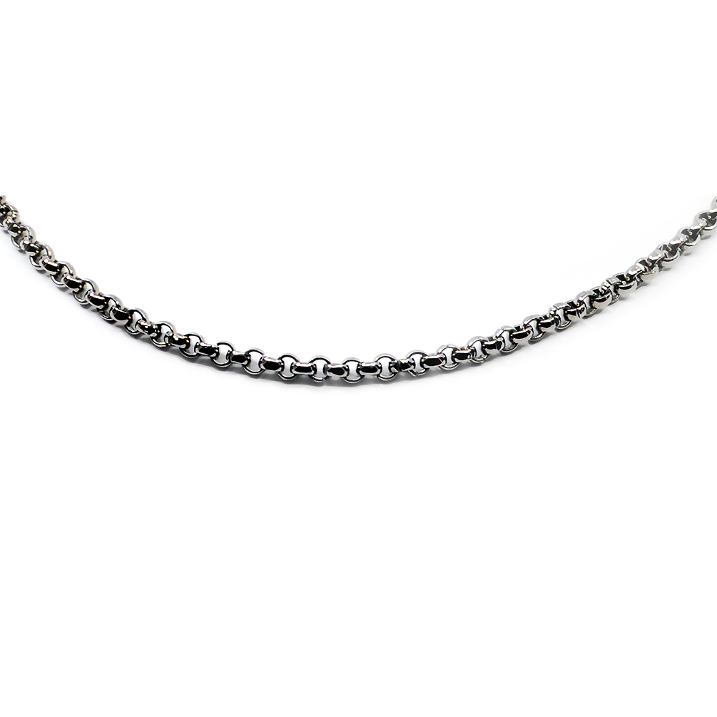 Accents Kingdom 6mm Titanium Men’s Rolo Chain Necklace
