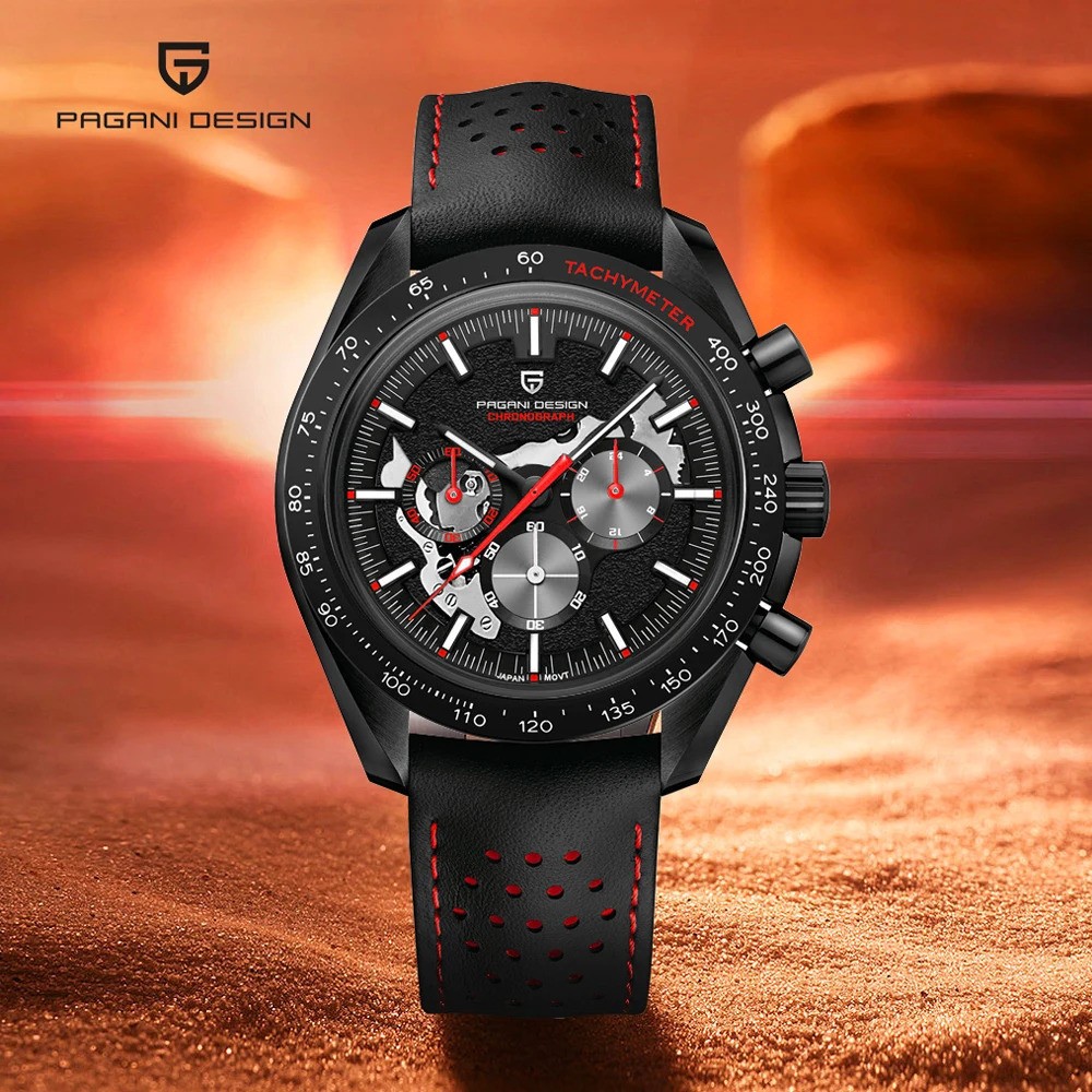 PAGANI DESIGN PD-1779 2025 New Moon Dark Luxury Quartz Chronograph Men’s Watch