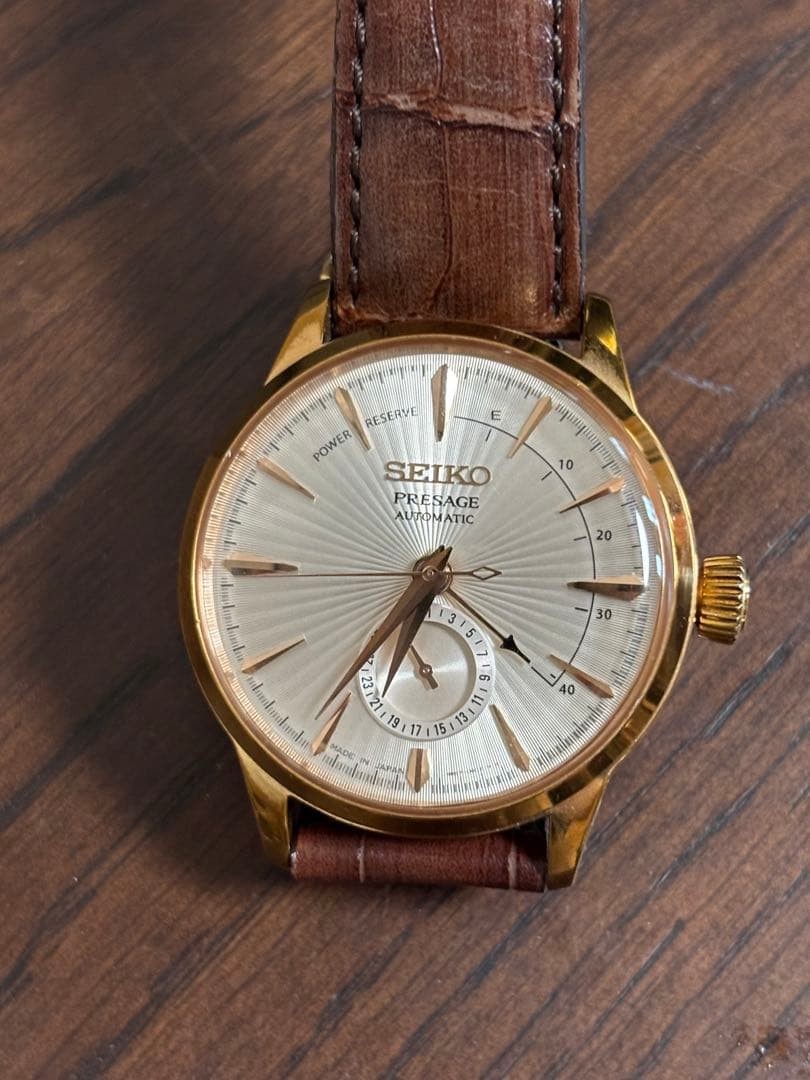 Seiko Presage SARY132 Genuine Automatic Rose Gold Stainless Watch Pre-Owned