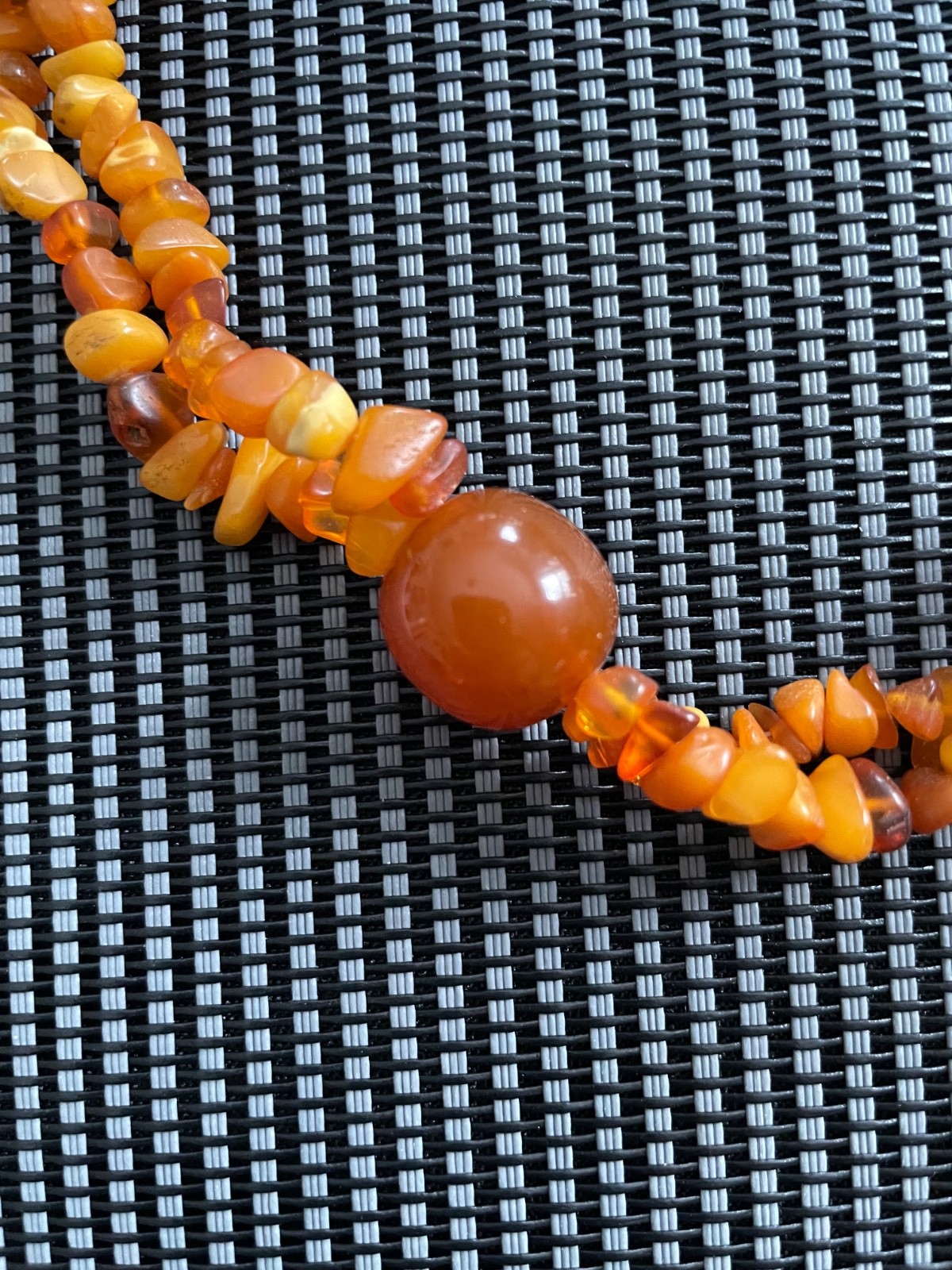 Natural Baltic Amber Bead Necklace 2 strands 42 grams 26 inch