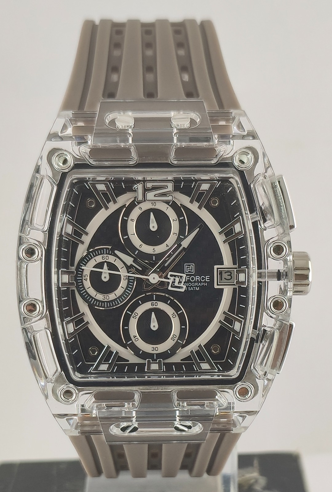 Naviforce Chronograph Quartz Black Dial “Date” Men Wristwatch “Stay Stylish”