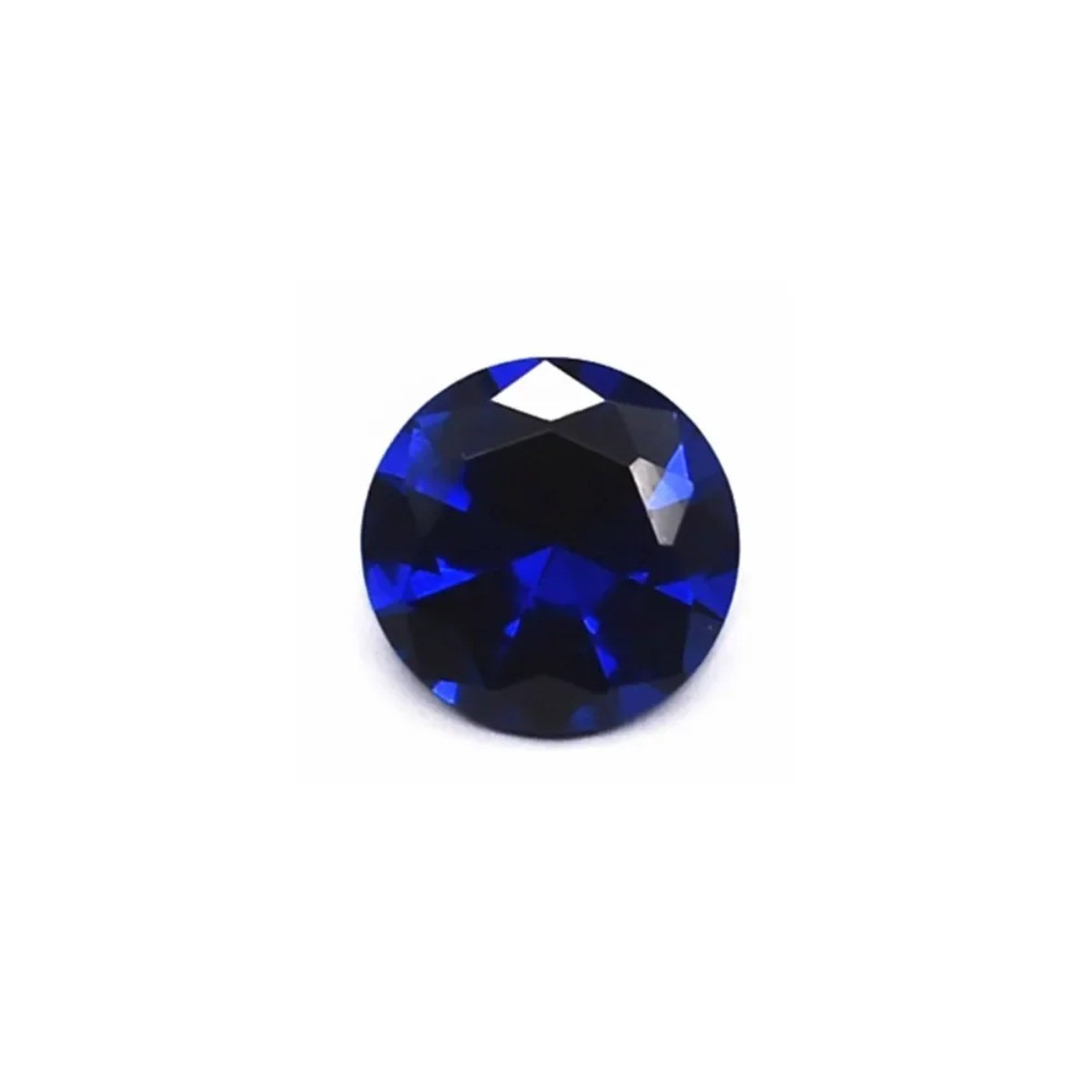 Blue Spinel Round Faceted Gemstone Brilliant Cut Vivid Blue Spinel Gem