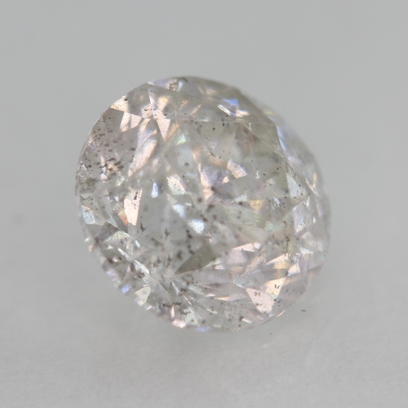 Certified 1.51 Carat H SI2 Round Brilliant Natural Enhanced MINED Diamond 7.07mm