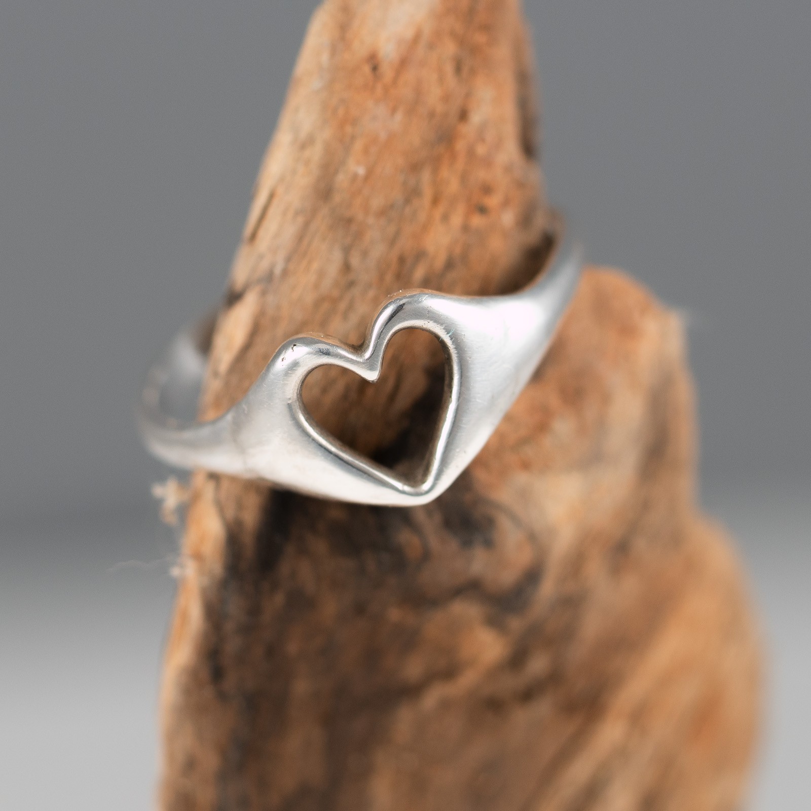 Hand Crafted in the USA Sterling Silver Heart Stacker Ring