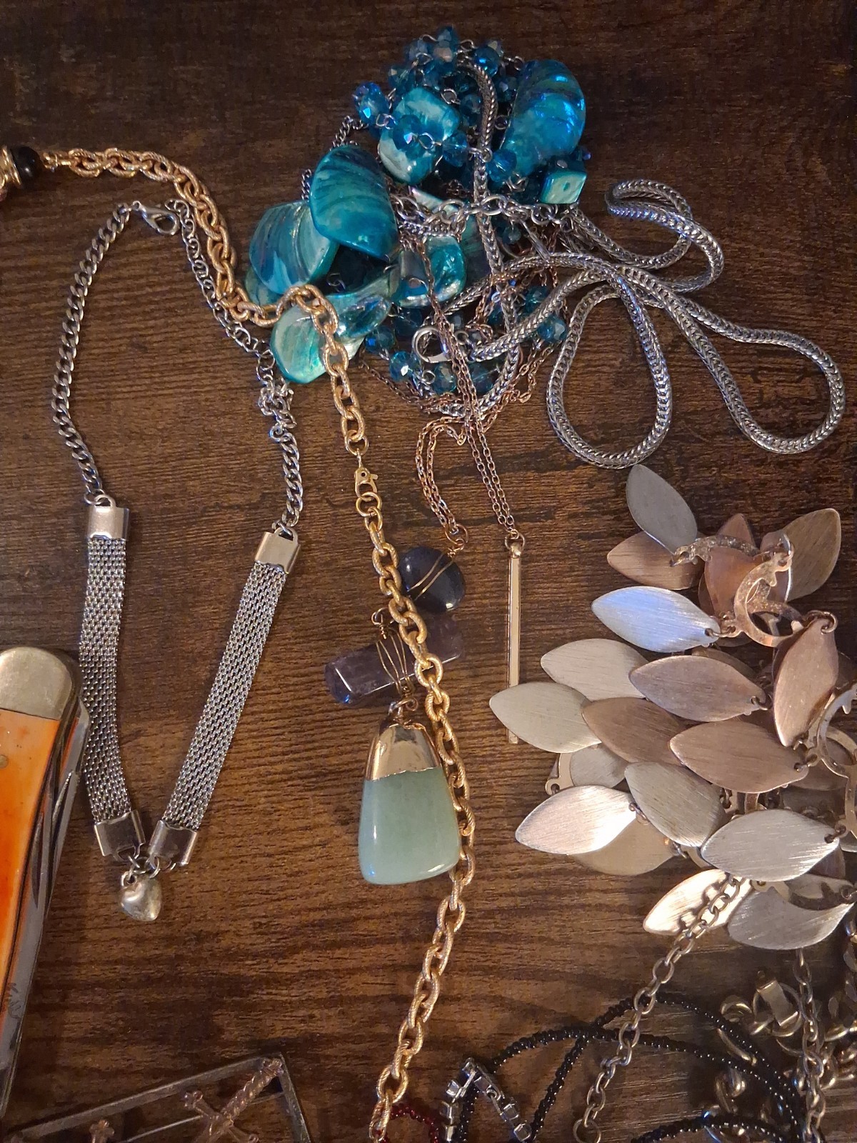 Assortment Costume Jewelry & Other Vintage Items Including 2 Ounces 999 Copper