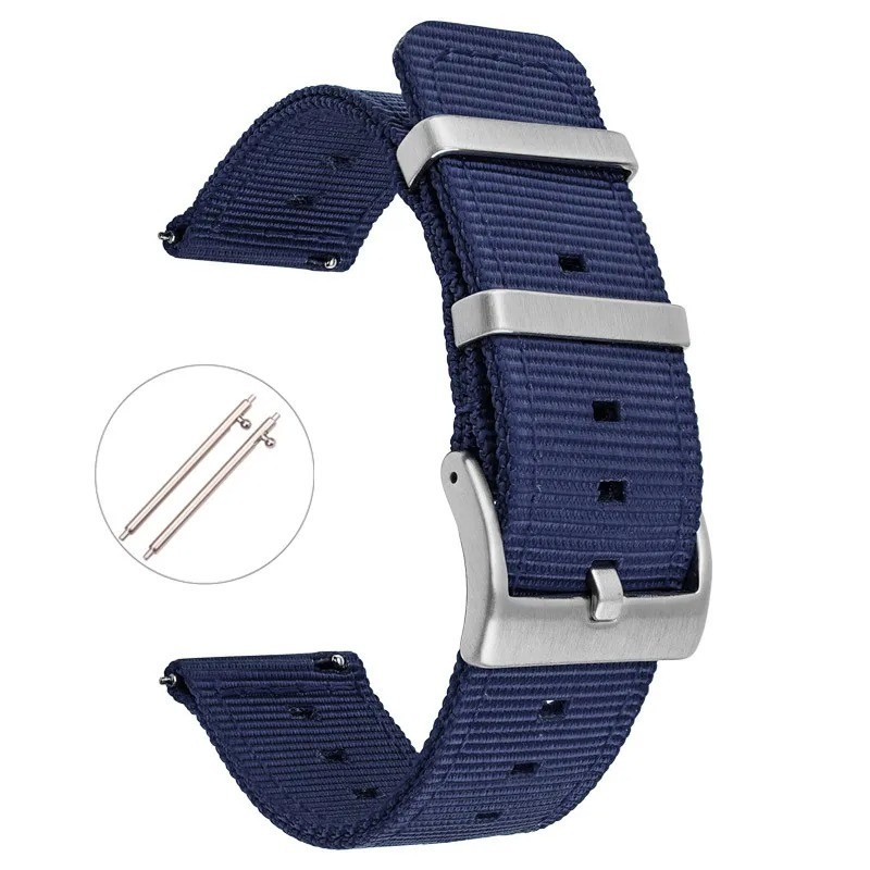 Two-Piece Nylon Watch Strap Band Quick Release Replacement 18mm 20mm 22mm 24mm