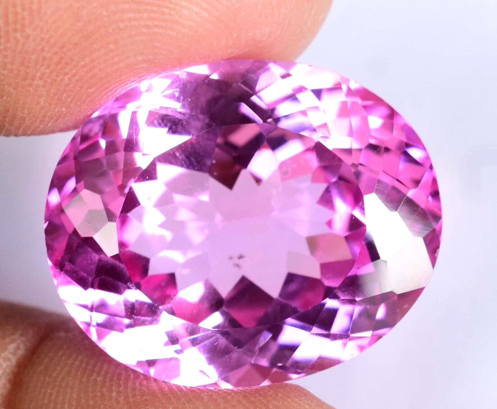 Stunning 42.10 Ct Natural Mogok Pink Ruby Oval Cut Certified Loose Gemstone