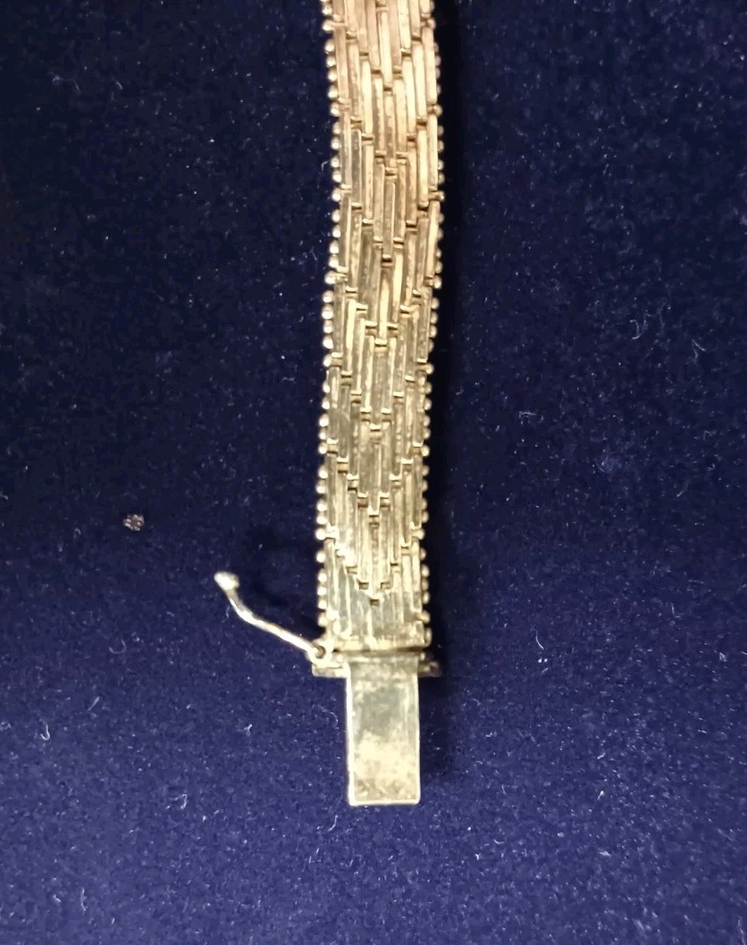 Solid 925 Sterling Silver Weave Design Bracelet With Push Lock Clasp