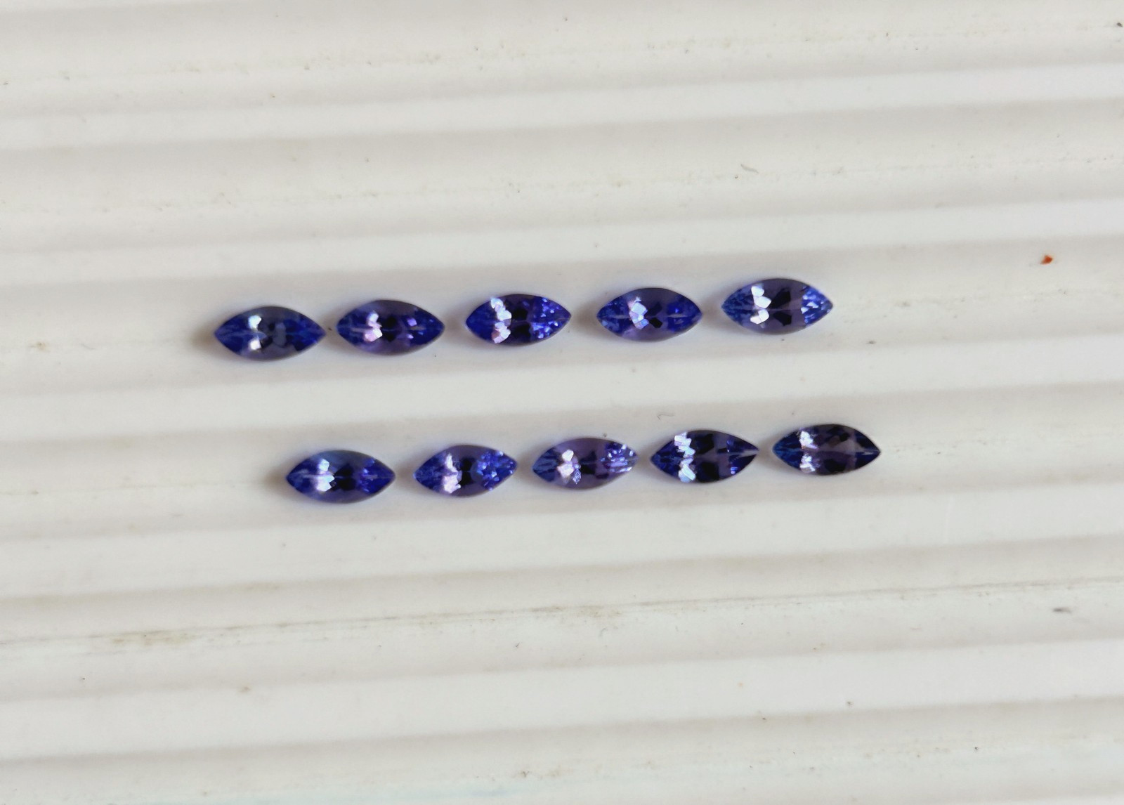 5×2.50 mm Marquise cut Natural Tanzanite Loupe clean Stones 10 pcs matching set