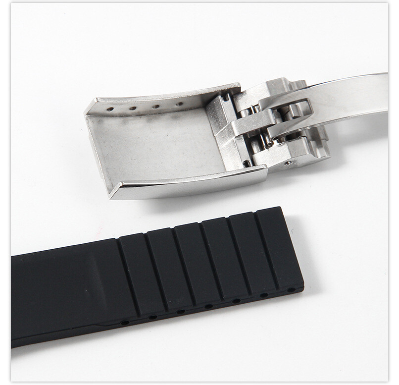 Silicone Rubber Watch Band Men’s Waterproof Silicone Sports Strap Fit Rolex 20mm